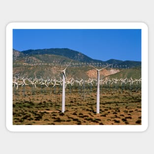 Wind farm, San Gorgonio Pass, California (T146/0356) Sticker